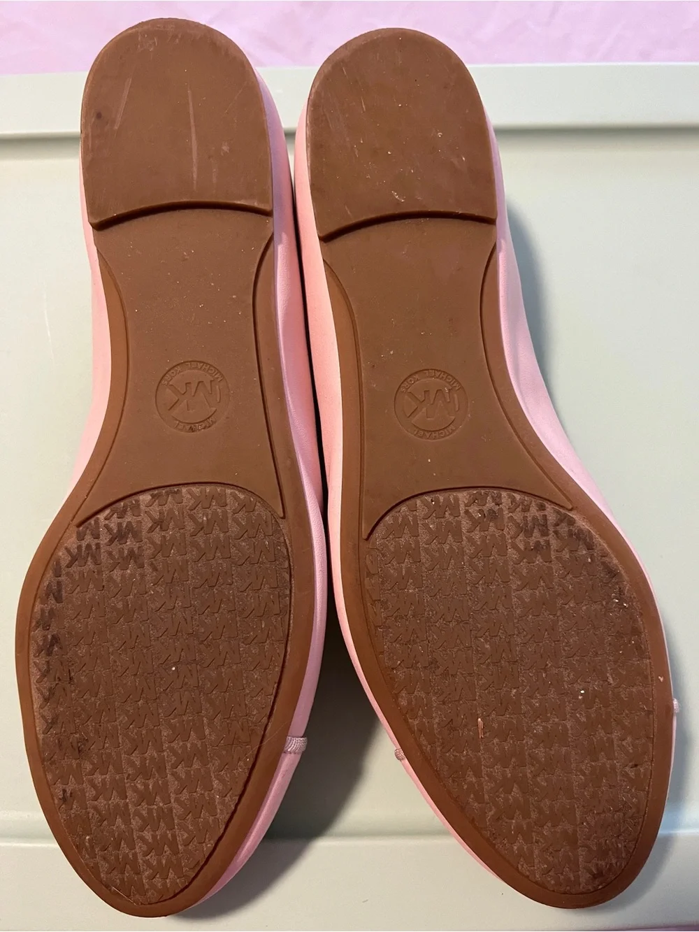 Michael Kors Light Pink Bow Quilted Insole Ballet Flats